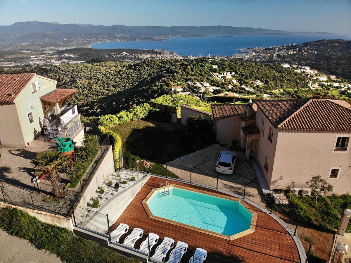 Gites Sassone, Vue Panoramique Sur Ajaccio Et La Mer Alata Luaran gambar